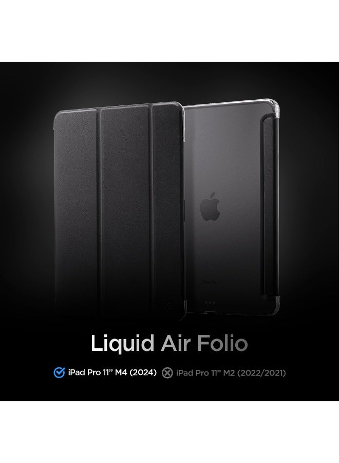 Spigen Liquid Air Folio for iPad Pro 11 inch Case M5/M4 (2025-2024) Tri-fold Kickstand Cover - Black - Image 2