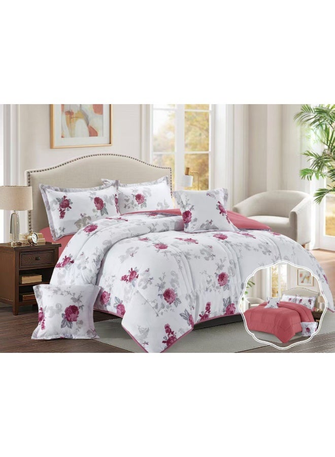 Blue Sky Luxury Hotel Bedding Set – 6-Piece Duvet Cover Set – Bedding Set Includes: Duvet Cover with Filling, Fitted Sheet, 2 Pillowcases, and 2 Square Cushion Covers – Soft and Comfortable Sleeping Set – Duvet Cover Size: 240X260 cm - Image 1