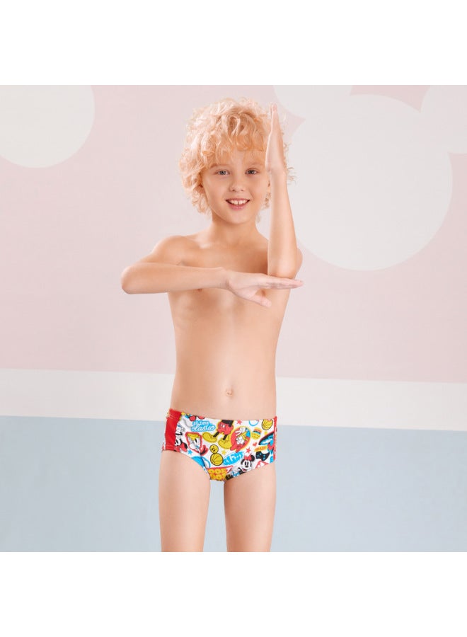 Loquat Yingfa Printed Swimming Trunks Men's Briefs Small Boxer Training Shorts Big Boys Student Swimsuit D22070-Color:9680 Cartoon Printing- - Image 4