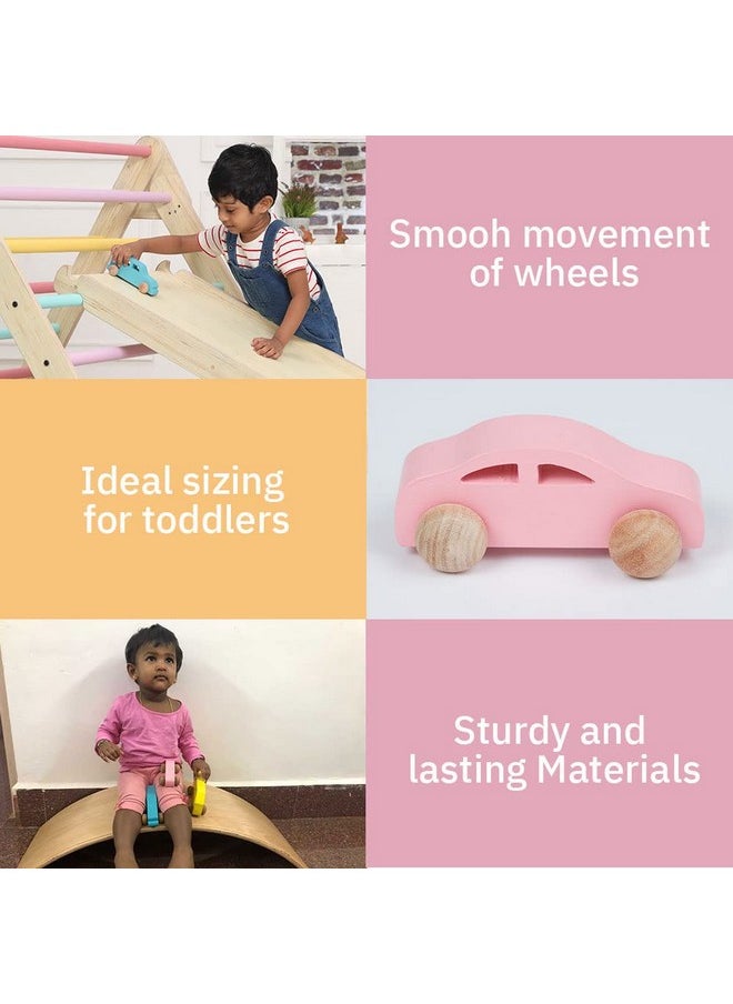 Ariro - Ariro Wooden Car for Toddlers & Infants | Push Wooden Vehicle Toy with Smooth & Sturdy Wheels with Lasting Material for 6M+ Babies | for Girl & Boy | Helps in Grip Strength & Hand-Eye Coordination - Image 1