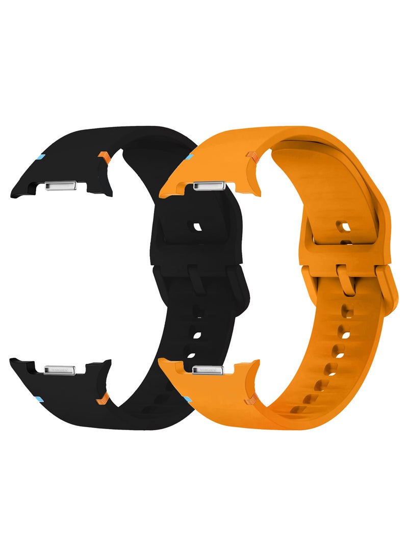 CATANES 2Packs Sport Band for Galaxy Watch 8 40mm 44mm and Watch 8 Classic 46mm, Silicone Replacement Strap, M/L Size - Image 1