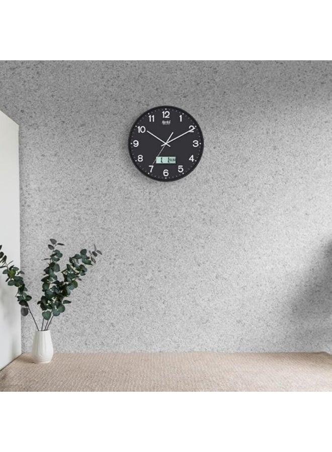 Ajanta Home Décor Wall Clock 9167 – Black | Silent Sweep Quartz Movement | Stylish Designer Frame | 1‑Year Warranty - Image 2
