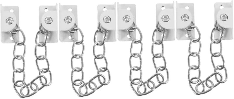4 Pack Window Chain Lock For Doors Easy Installation For Home Office Apartment - Image 2