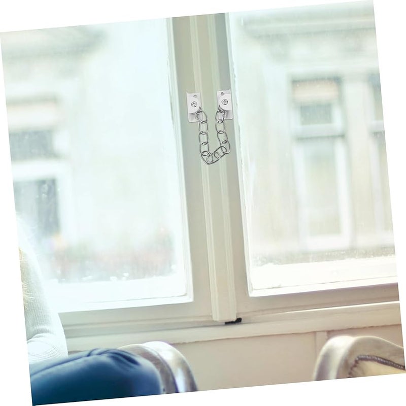 4 Pack Window Chain Lock For Doors Easy Installation For Home Office Apartment - Image 5