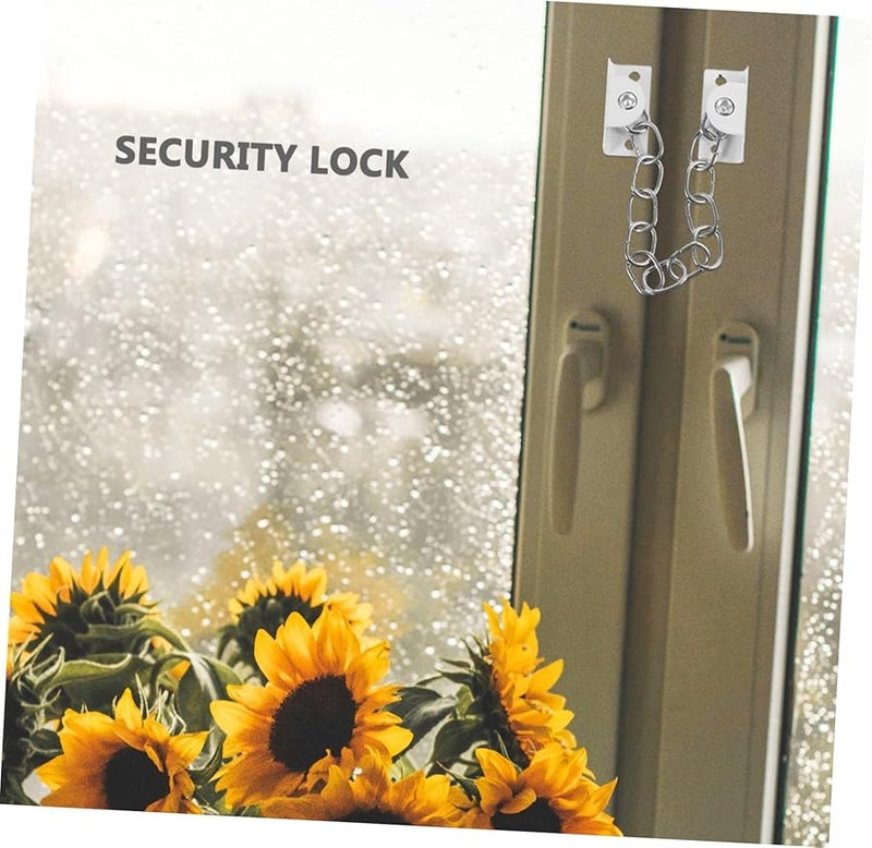 4 Pack Window Chain Lock For Doors Easy Installation For Home Office Apartment - Image 4