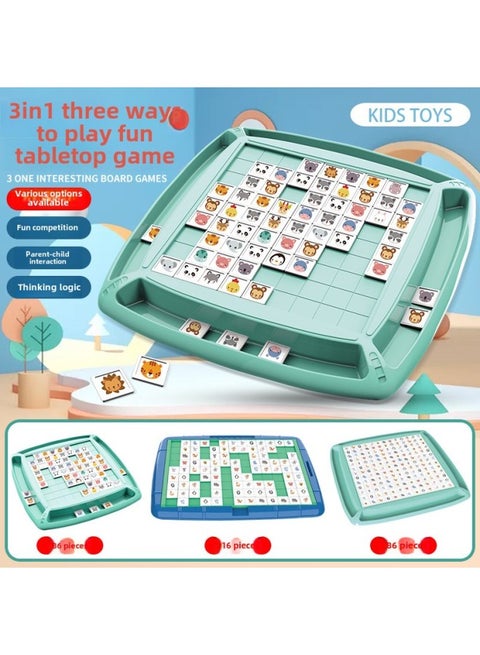 TikTok Explosions Children's Lianliankan Pair Touch To Eliminate Music Three-in-One Desktop Puzzle Game Chessboard Toy-Color: Three-in-One Chess (with 3 Stickers) 360g