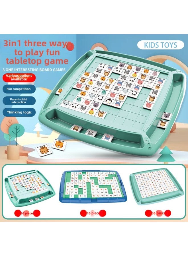 TikTok Explosions Children's Lianliankan Pair Touch To Eliminate Music Three-in-One Desktop Puzzle Game Chessboard Toy-Color: Three-in-One Chess (with 3 Stickers) 360g