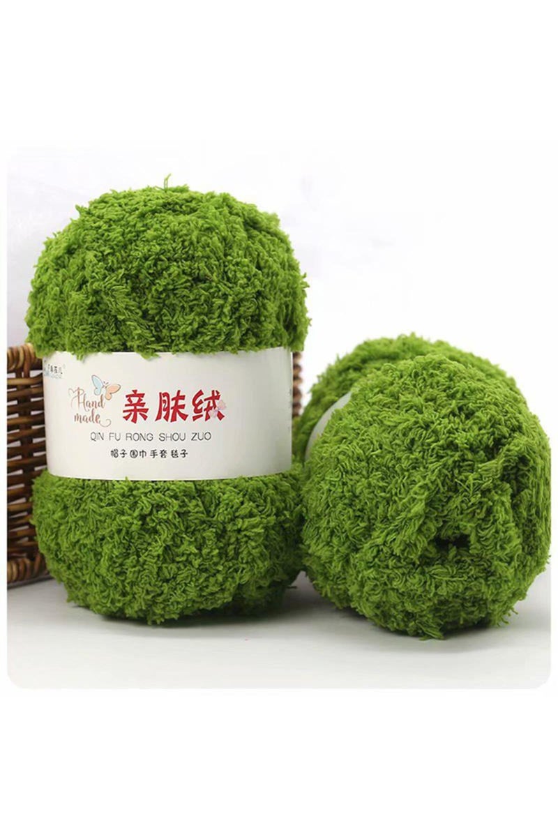 1473426 50 غرام/حزمة خيوط شينيل ناعمة ورقيقة بلون مخملي مرجاني، خيوط مناشف للحياكة والكروشيه والتطريز اليدوي