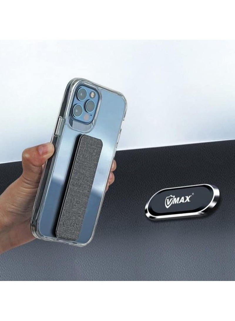 VMAX Extreme Shock Eliminator iPhone 14 with Transparent clamp and back cover, Magnetic Phone back grip, Lens Protection for the camera, Leather Bracelet for mobile charging - Image 3