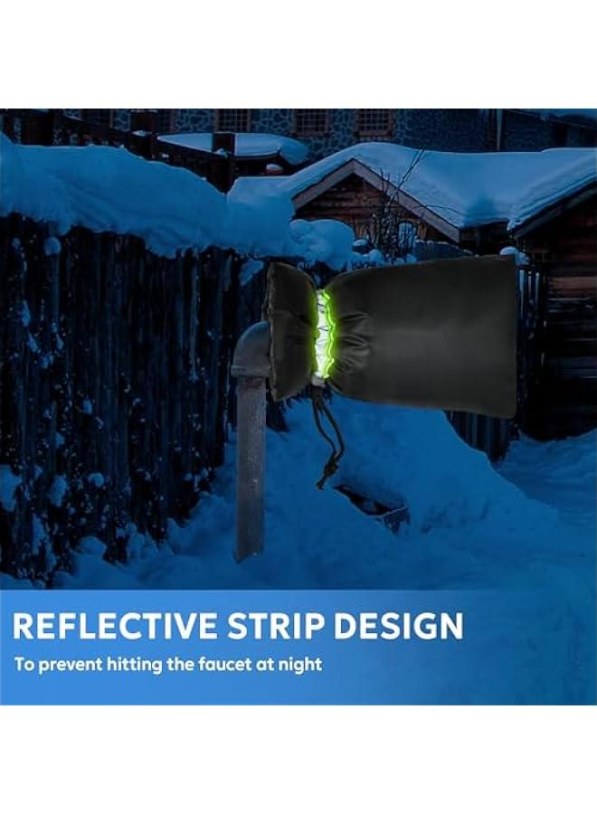 Generic 4 Pack Outdoor Faucet Covers for Winter - Water Socks for Freeze Protection. Waterproof insulation to keep pipes safe.Reusable and Insulated Sot Backflow Cover. - Image 5
