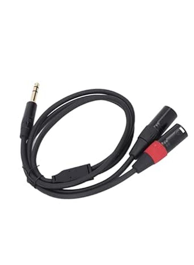 4 Inch to XLR Male Splitter Cable 6 35mm Stereo Unbalanced 2 XLR to Quarter Inch Adapter Cord 3 Meter - Image 1