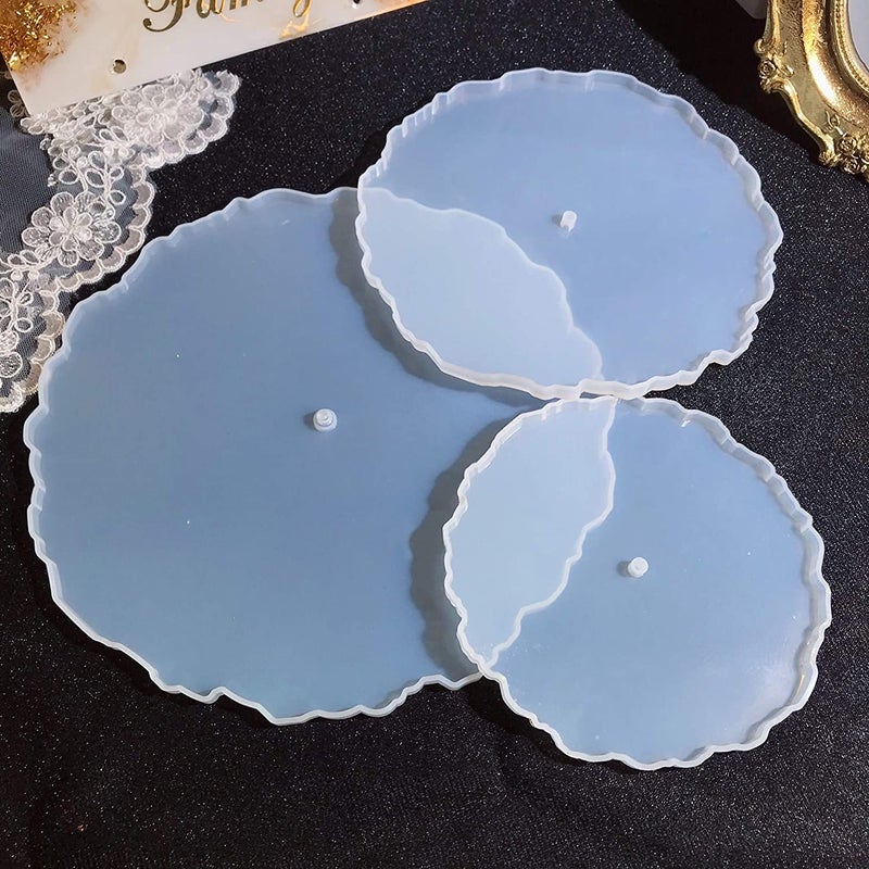 Enameena Offers a Set of 3 ThreeTier Cake Stand molds Designed for Resin This Includes Silicone epoxies and a Set of Golden Brackets for Creating Stunning Cake Trays - Image 2