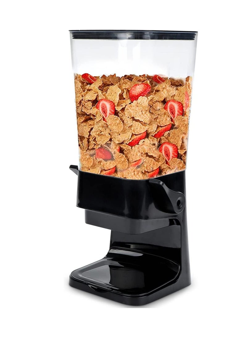 MIXDE Cereal Dispenser Countertop, Large Capacity Rice Dispenser Cereal Container Storage, Not Easy to Crush Food, Dry Food Dispenser for Rice, Candy & Snack (5000ml) (Black) - Image 1