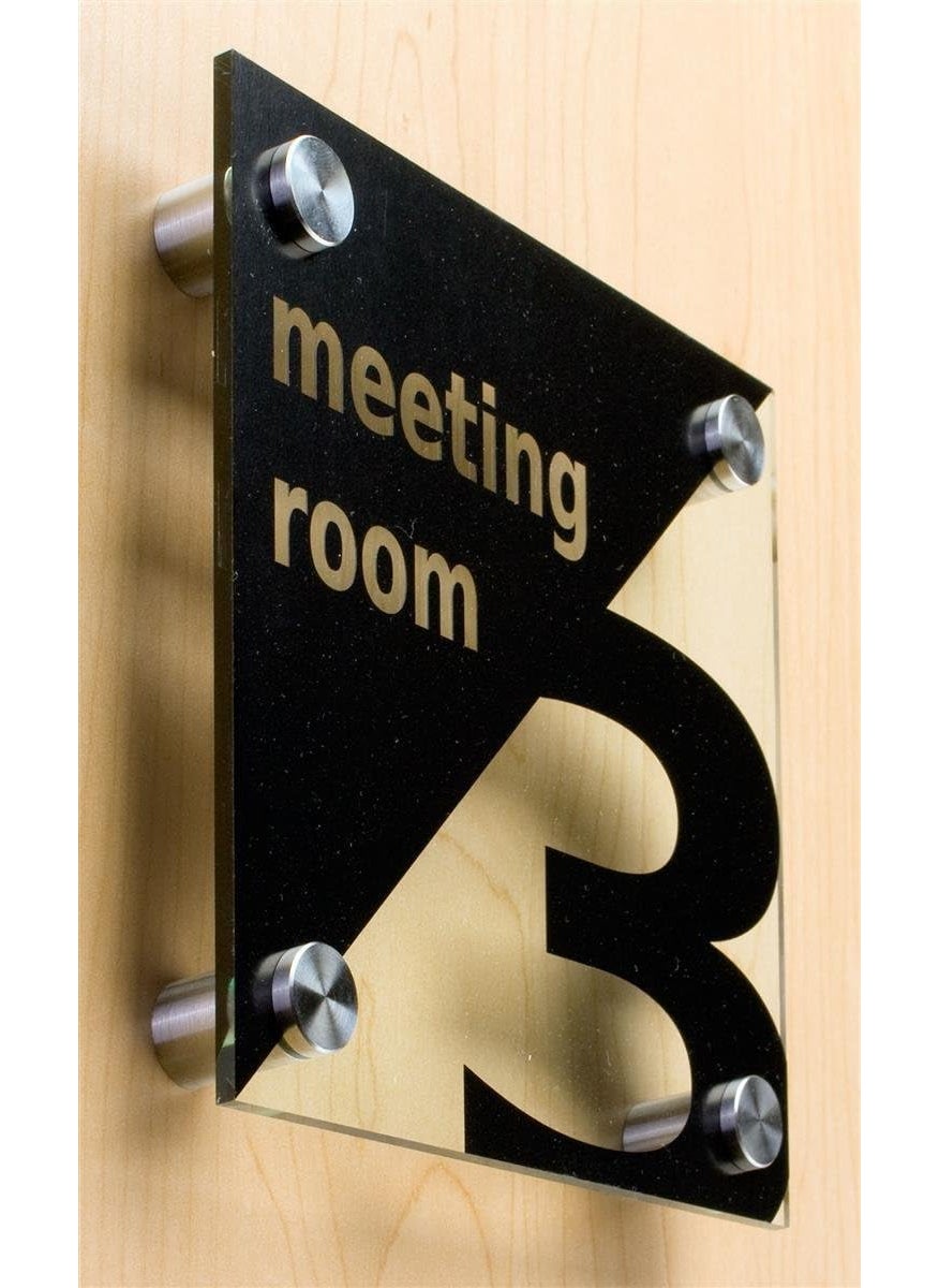 Displays2go Set of 12 Stainless Steel Standoff Screws 58 x 58 Inch to Mount 3 Sign Displays 4 Standoffs Per Sign  - Image 2