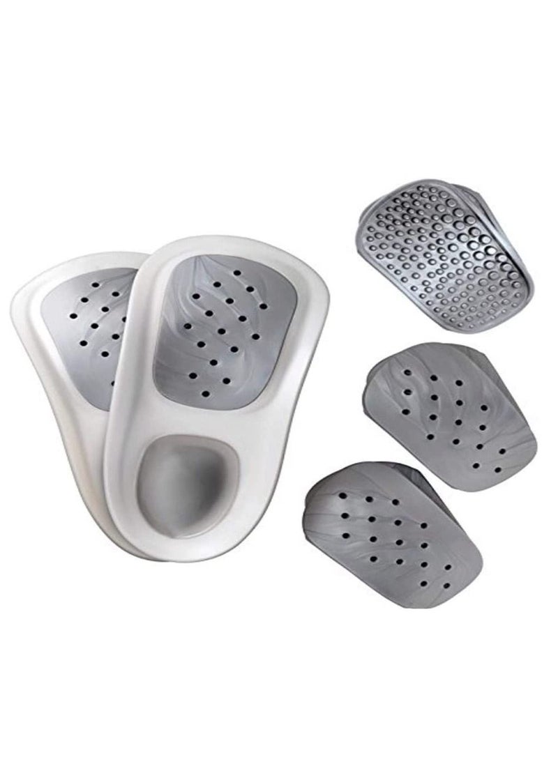 Generic - Foot Orthotics Plantar Fasciitis Arch Support Insoles Relieve Foot Back Hip Leg and Knee Pain Improve Balance Alignment (Men 10-10.5 / Women 11-11.5) - Image 1