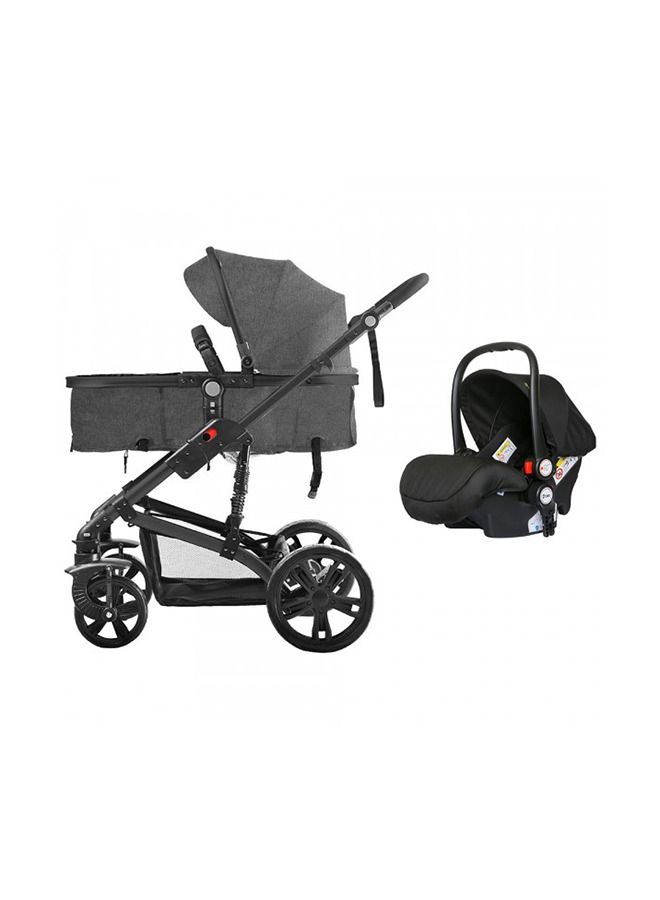 TEKNUM 4 in 1 Travel System With T Car Seat - Space Grey - Image 1
