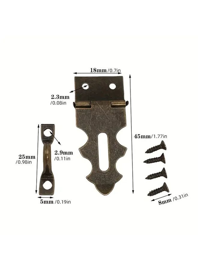 Vintage Bronze Padlock Heavy Duty Metal Lock For Lockers Cabinets Boxes - Image 4