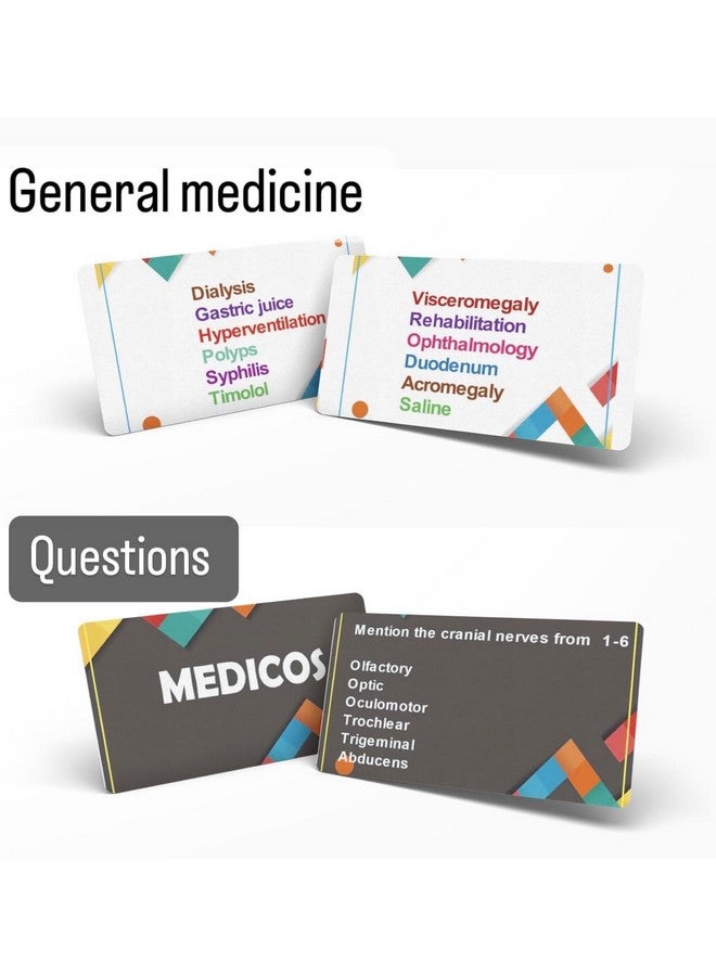 Medicos Medical Terminology Board Game - 364 Flashcards Covering 2000+ Terms | Fun & Educational Game for Medical Students, Nurses, Doctors | Ages 13+, 3+ Players - Image 2