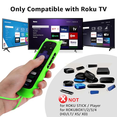 SOTATOO (Pack of 2) Replacement Remote for Roku TV with Soft Protective Case(Glow in The Dark), Universal Remote for TCL Roku/Hisense Roku/Onn Roku/Sharp Roku/Element Roku/Philips Roku Smart TV - Image 2