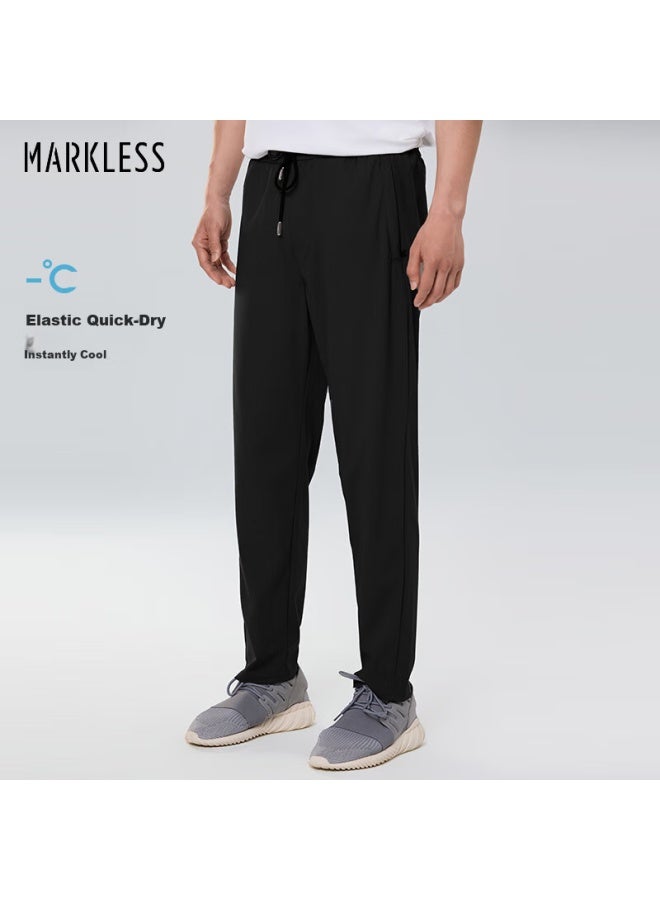 Markless Summer Quick-dry Casual Pants, Breathable, Uv-resistant, Easy-care Trousers 5812 Black M - Image 1