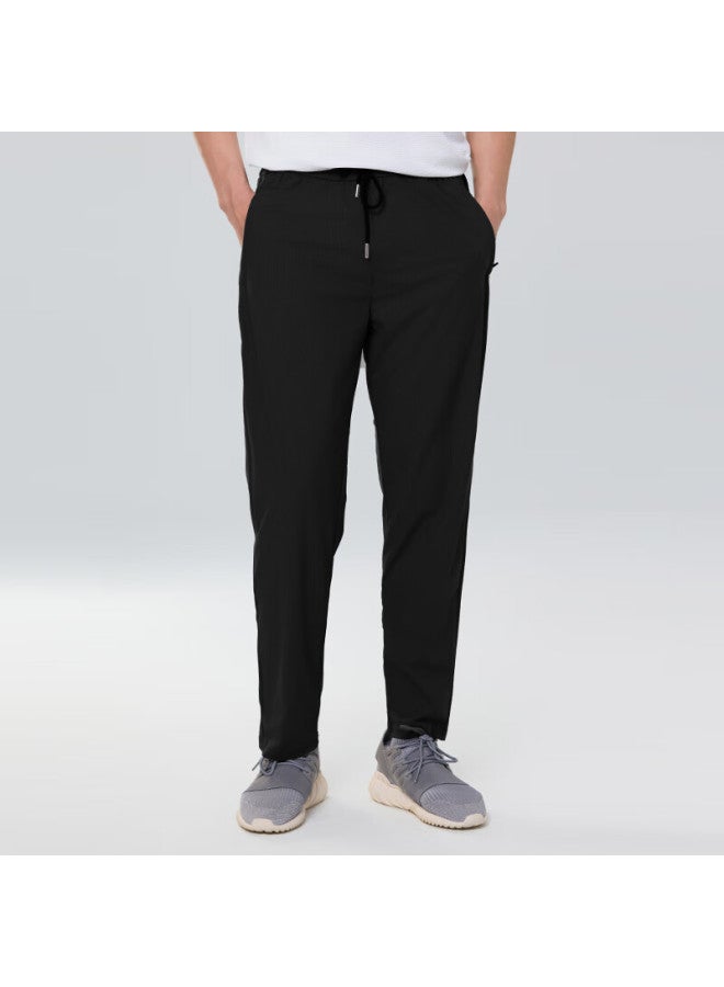 Markless Summer Quick-dry Casual Pants, Breathable, Uv-resistant, Easy-care Trousers 5812 Black M - Image 2