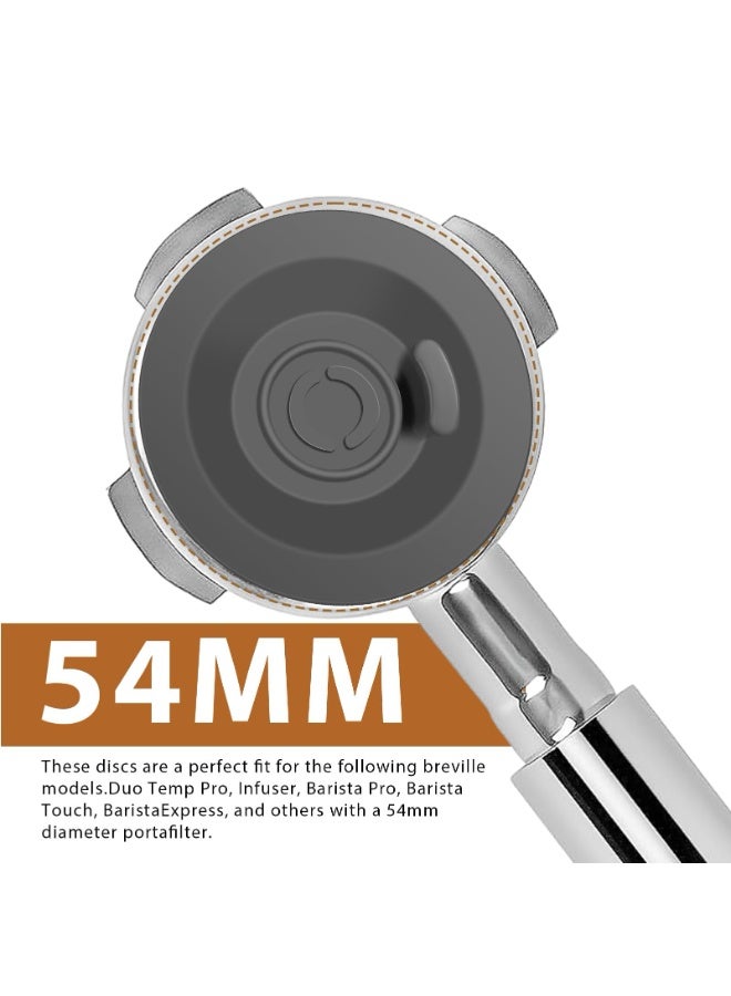 إسبريسو Backflush تنظيف القرص ، 2pcs 54mm Backflush القرص لآلات بريفيل إسبريسو ، متوافق مع جزء بريفيل BES870XL ملحقات نظافة آلة إسبريسو دائمة - Image 3