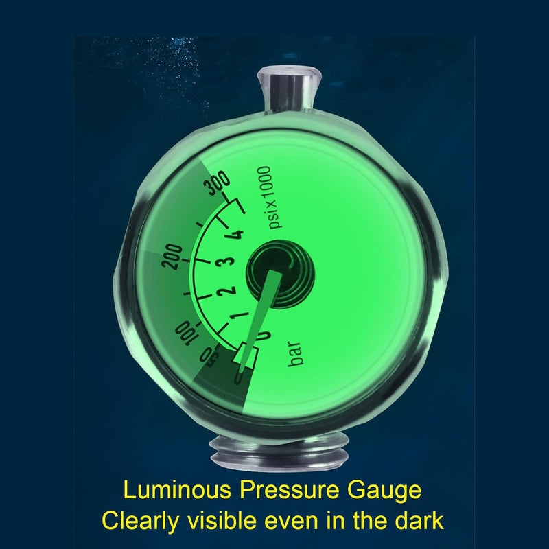 GOWENIC Diving Pressure Glow in The Dark Accurate Pressure Display Divers Stainless Steel ABS Composite Material (65CM) - Image 3
