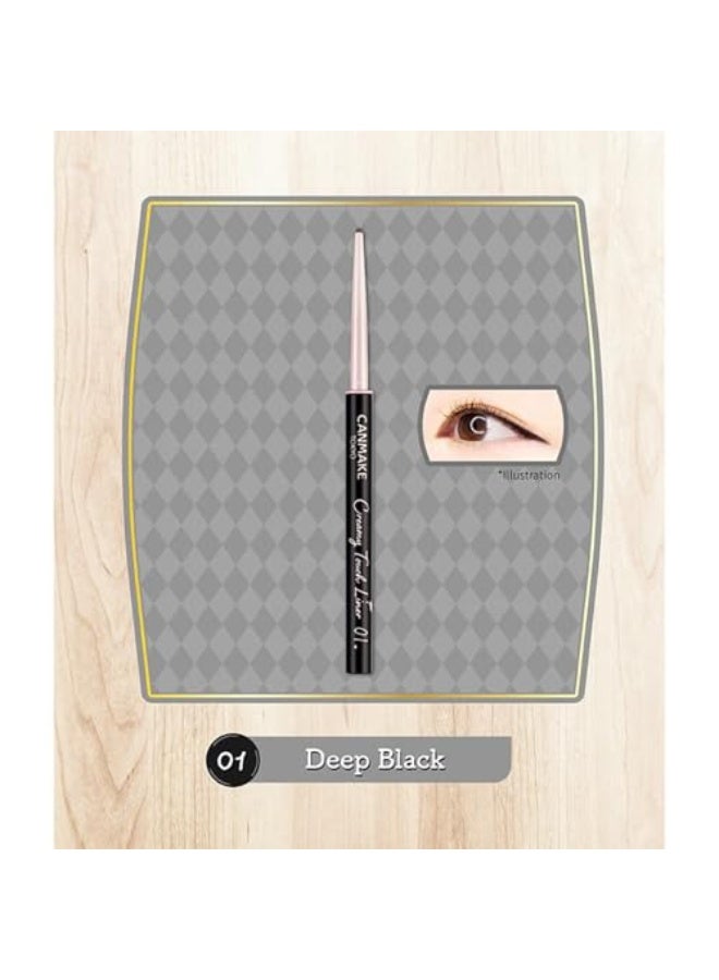 CANMAKE Creamy Touch Liner 1.5mm Slim Eyeliner (0.09 g) (01 Deep Black) - Image 3