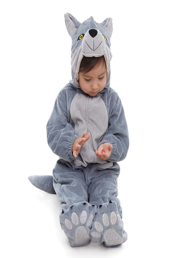 HSCTEK Baby Wolf Costume, Newborn Wolf Costume Baby Boys Girls, Baby Halloween Costume for Toddler Infant 3-6Months - Image 1