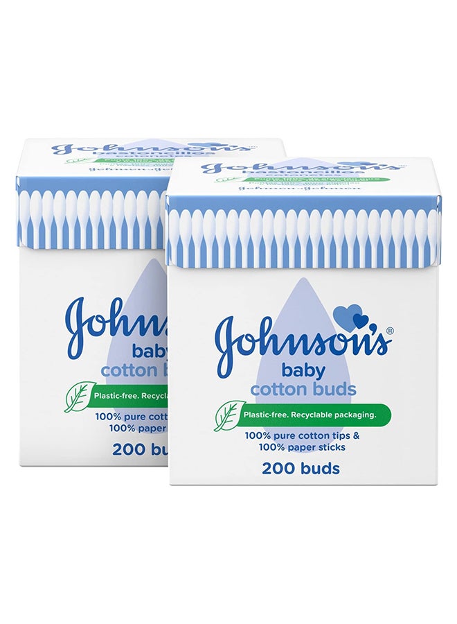Johnson & Johnson Johnson's Baby Cotton Buds, 400 Pieces - Image 1