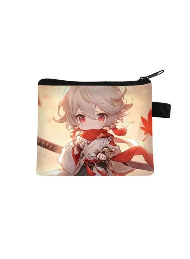 Genshin Impact Series Coin Purse Children's Mini Portable Key Card Holder Student Storage Bag Zipper Small Wallet
