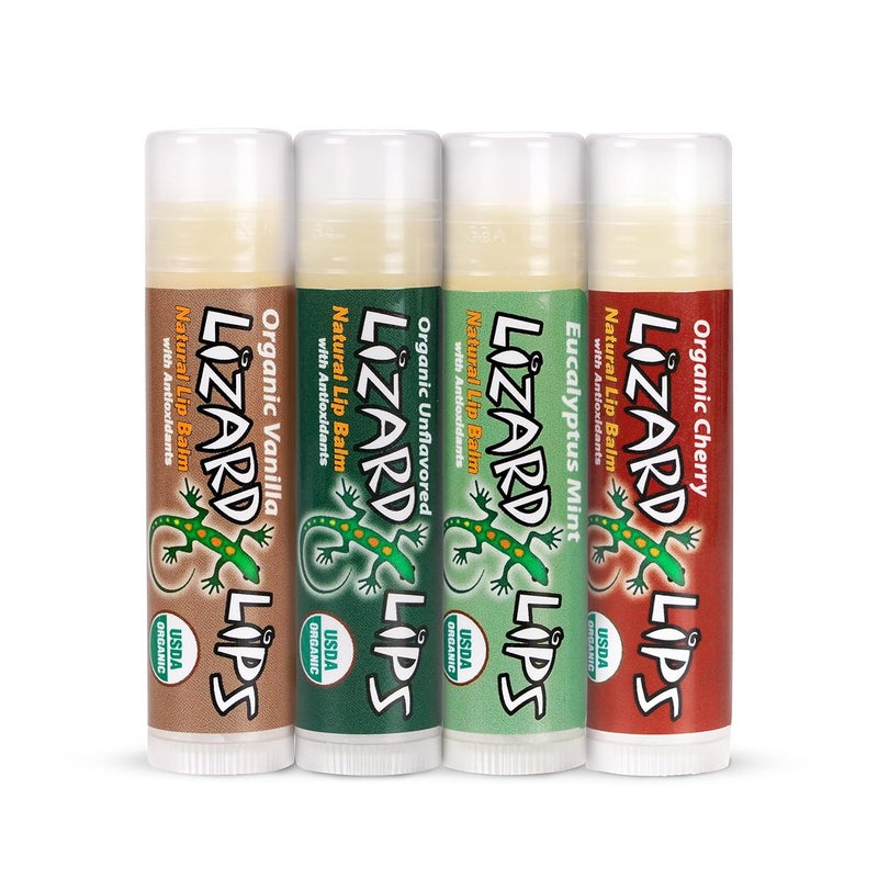 Lizard Lips USDA Certified Organic  4 Flavor Variety Pack