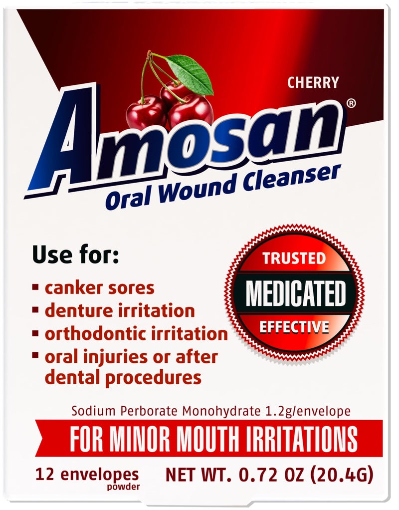 Amosan أموسان منظف جروح الفم بنكهة الكرز - Image 3