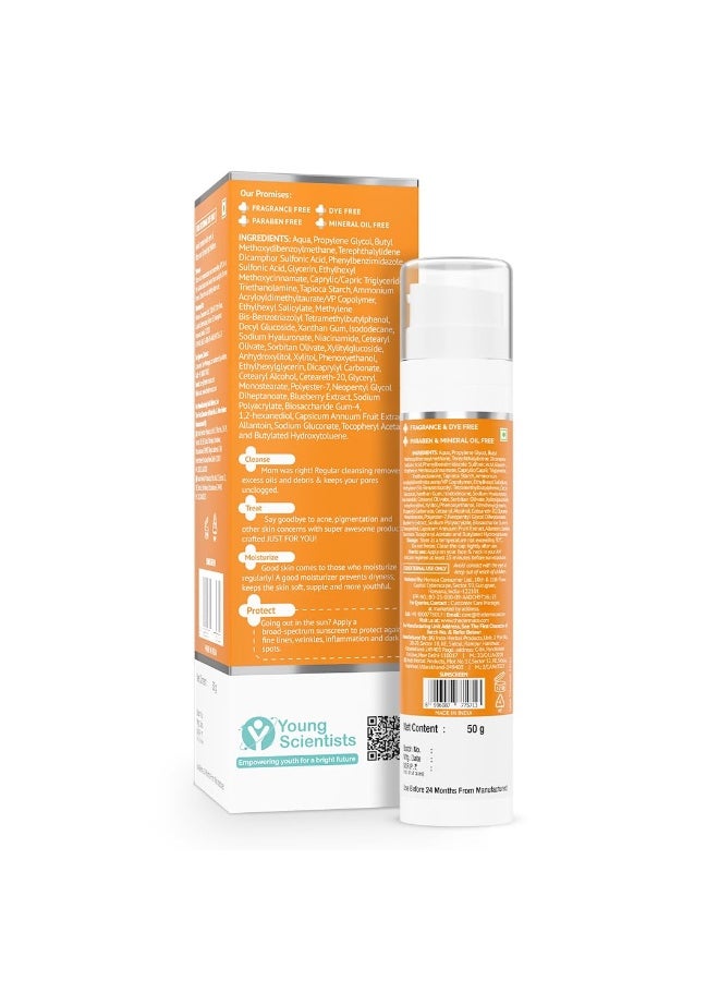 The Derma Co 1% Hyaluronic Sunscreen aqua Gel With Spf 50 Pa++++ For Broad Spectrum & Blue Light Protection with UVA+UVB,  Pack Of 1,50g - Image 2