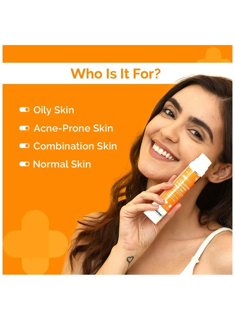 The Derma Co 1% Hyaluronic Sunscreen aqua Gel With Spf 50 Pa++++ For Broad Spectrum & Blue Light Protection with UVA+UVB,  Pack Of 1,50g - Image 4