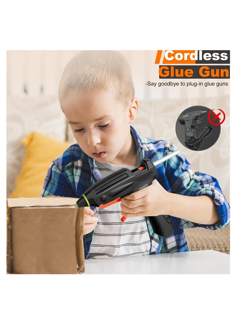 Glue Gun,Cordless Hot Glue Gun with 20pcs Glue Sticks, Rechargeable Glue Gun with Fast Preheating - Image 2