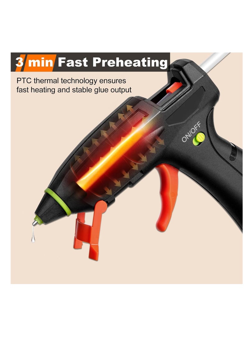 Glue Gun,Cordless Hot Glue Gun with 20pcs Glue Sticks, Rechargeable Glue Gun with Fast Preheating - Image 4