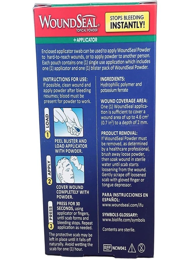 WoundSeal بودرة ووندسيل مع أداة تطبيق - 4 استخدامات فردية، عبوة من قطعتين - Image 2