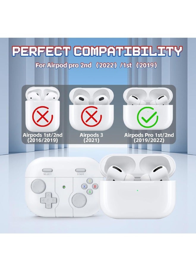Airpods Pro 2nd/1st Generation Case, Game Player Design, Airpods Pro 2 Case 2022 with Keychain for Men Women Soft Silicone Protective Cover Case for Airpods Pro 2nd/1st Gen - Image 3