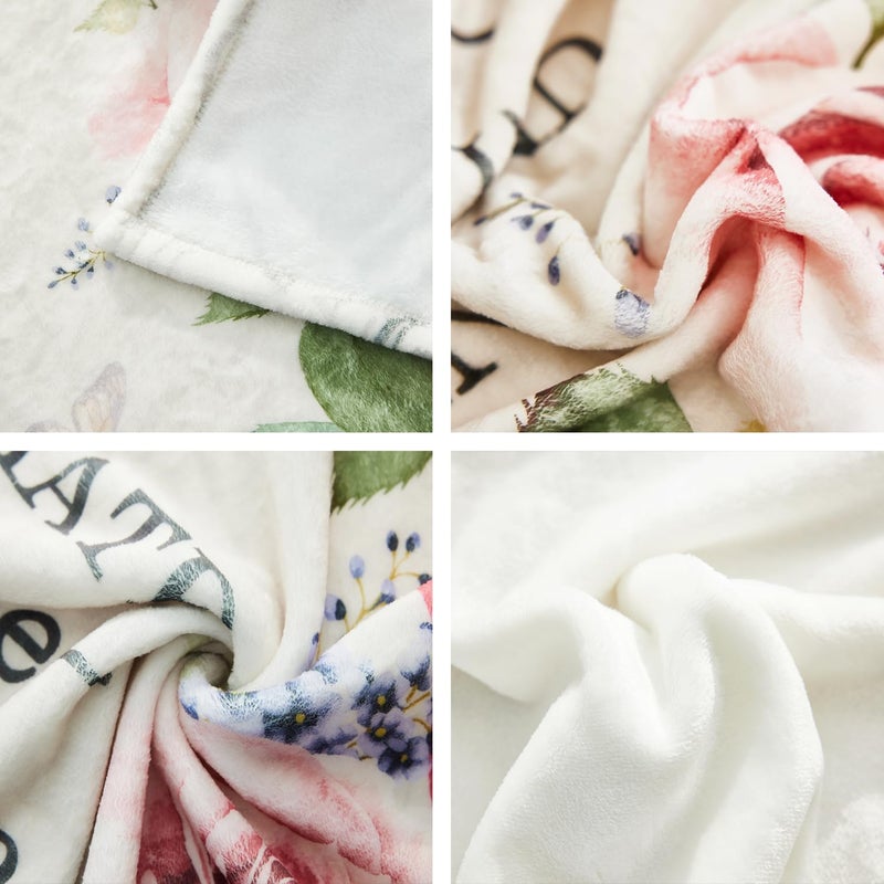 Ivivis Ivivis Grandma Gifts Blanket 60""x50""  Gifts for Grandma  Grandma Birthday Gifts  Mothers Day Christmas Birthday Gift for Grandma  Best First Time Grandma Gift from Grandchildren  Nana Grandmother Gift  - Image 3