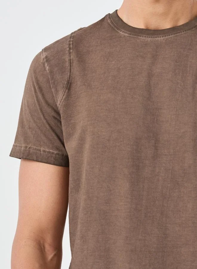 Styli Styli Washed Panel Detail Regular Fit T-Shirt