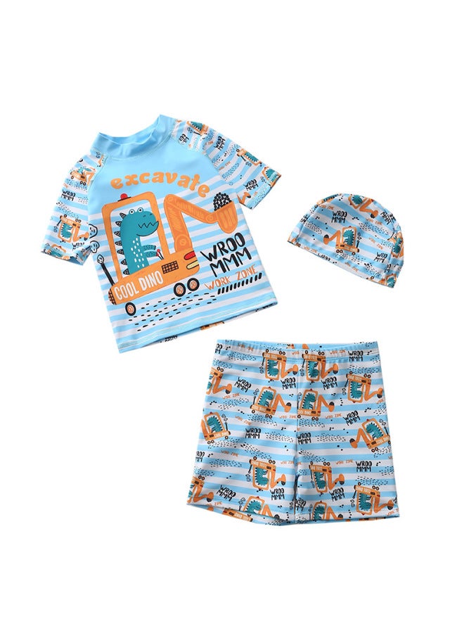 New Style Children's Swimwear Boys' Three-piece Set Swimsuit Dinosaur Shark Infant Toddler Baby Swimming Suit