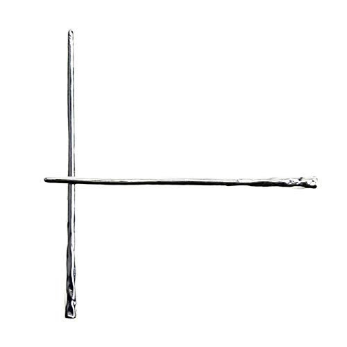YILE Set of 2 Hair Sticks Chinese Hairpin Metal Hair Accessories Classic Hair Accessories for Women Lady Girls (Silver) - Image 3