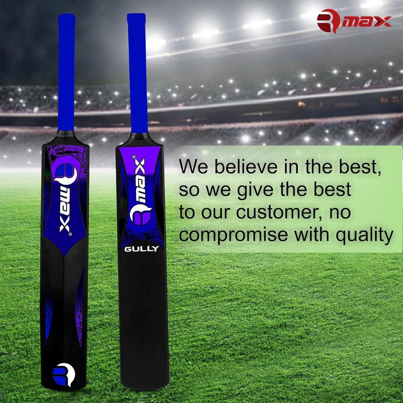 RMAX Gully Plasstic Bat, Plastic Cricket Bat Hard Plastic, Plastic Bat for Tennis and Wind Ball, Cricket Bat (Blue New Sticker) - Image 5