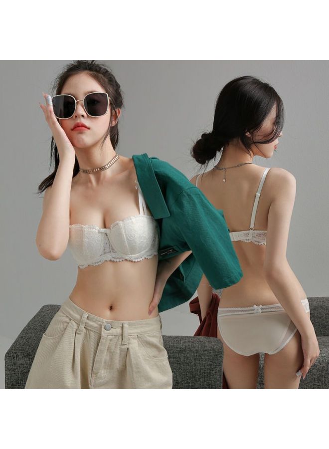 Kj Women's Red Ultra-thin Shaping Bra Set With Underwire Lift And Gather, European Style, Lucky Year Gift - Image 2