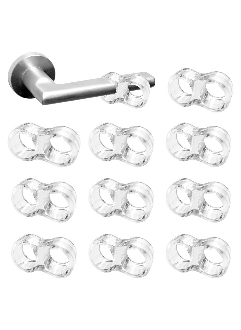 Generic Door Handle Stopper 10 Pack Wall Protector Clear Rubber Door Stopper PVC Door Handle Guard Door Handle Bumper for Cabinet Furniture Home Office  - Image 1