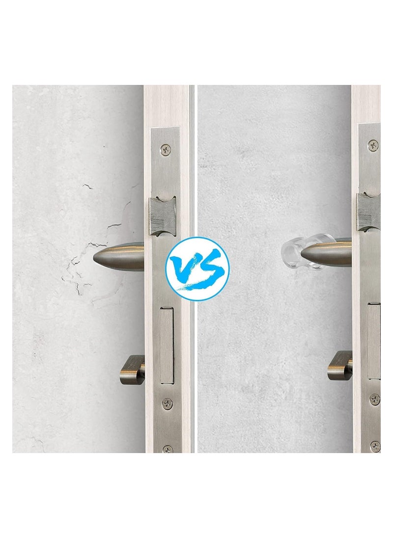 Generic Door Handle Stopper 10 Pack Wall Protector Clear Rubber Door Stopper PVC Door Handle Guard Door Handle Bumper for Cabinet Furniture Home Office  - Image 5