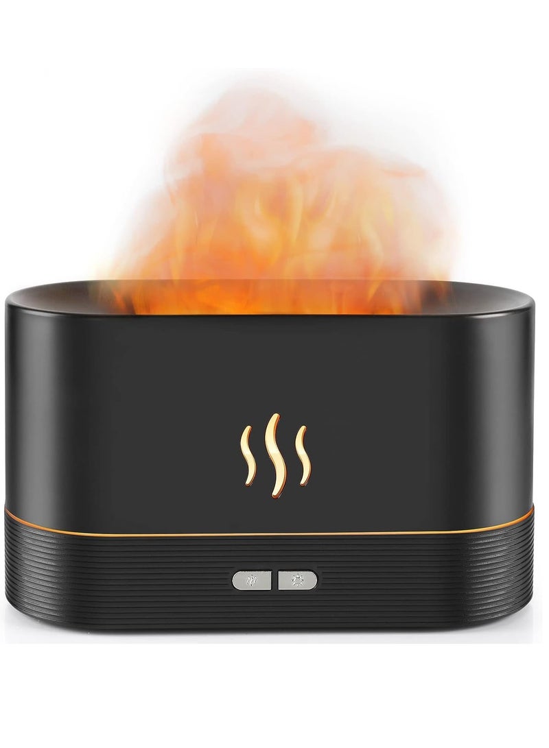 Flame Diffuser Humidifier-Auto Off 180ml Essential Oil Diffuser-2 Modes Brightness Aroma Humidifier with Fire Flame Effect for Home,Office,Spa,Gym Heavy Duty - Image 1