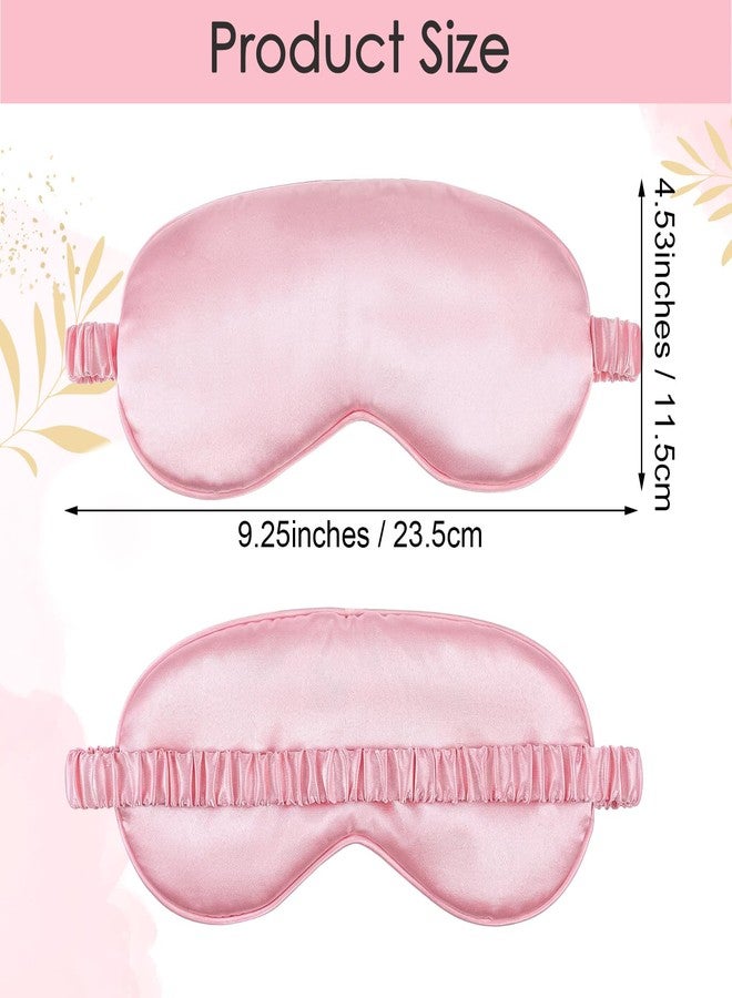 Wanmu 4 Pack Sleep Mask, Satin Sleeping Eye Mask Soft Blackout Eye Blindfold Eyeshade Cover with Elastic Strap for Women Men, Travel and Nap(Pink, Purple, Green, Black - Image 2