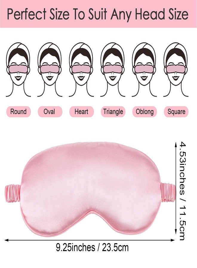 Wanmu 4 Pack Sleep Mask, Satin Sleeping Eye Mask Soft Blackout Eye Blindfold Eyeshade Cover with Elastic Strap for Women Men, Travel and Nap(Pink, Purple, Green, Black - Image 4